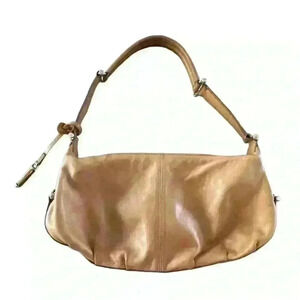 VINTAGE Y2K LIZ  CLAIBORNE~TAN POCKETBOOK Satchel~Shoulder BAG Purse~BEIGE